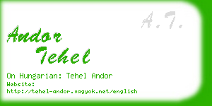 andor tehel business card